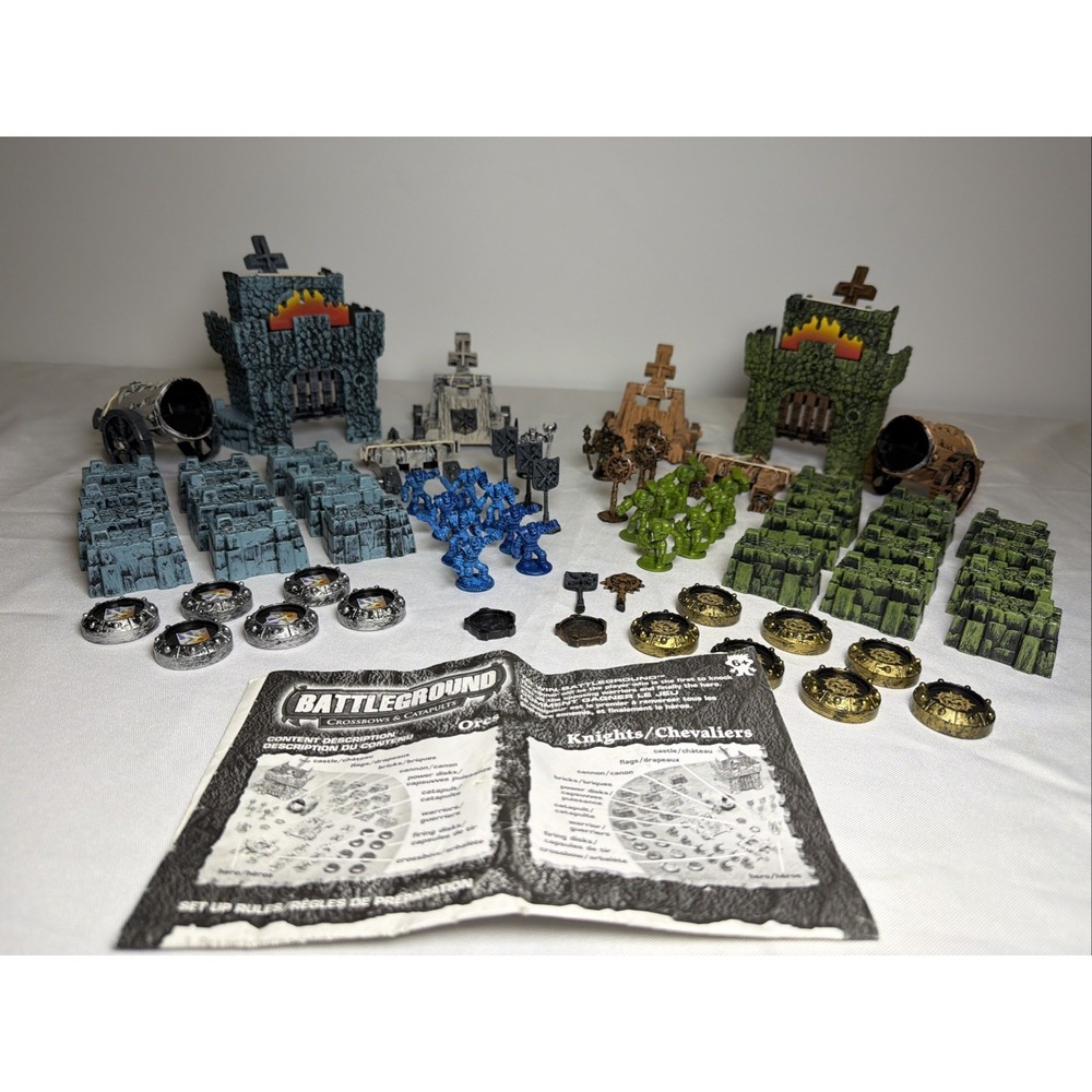Battleground Crossbows & Catapults Knights vs Orcs War Game Lot